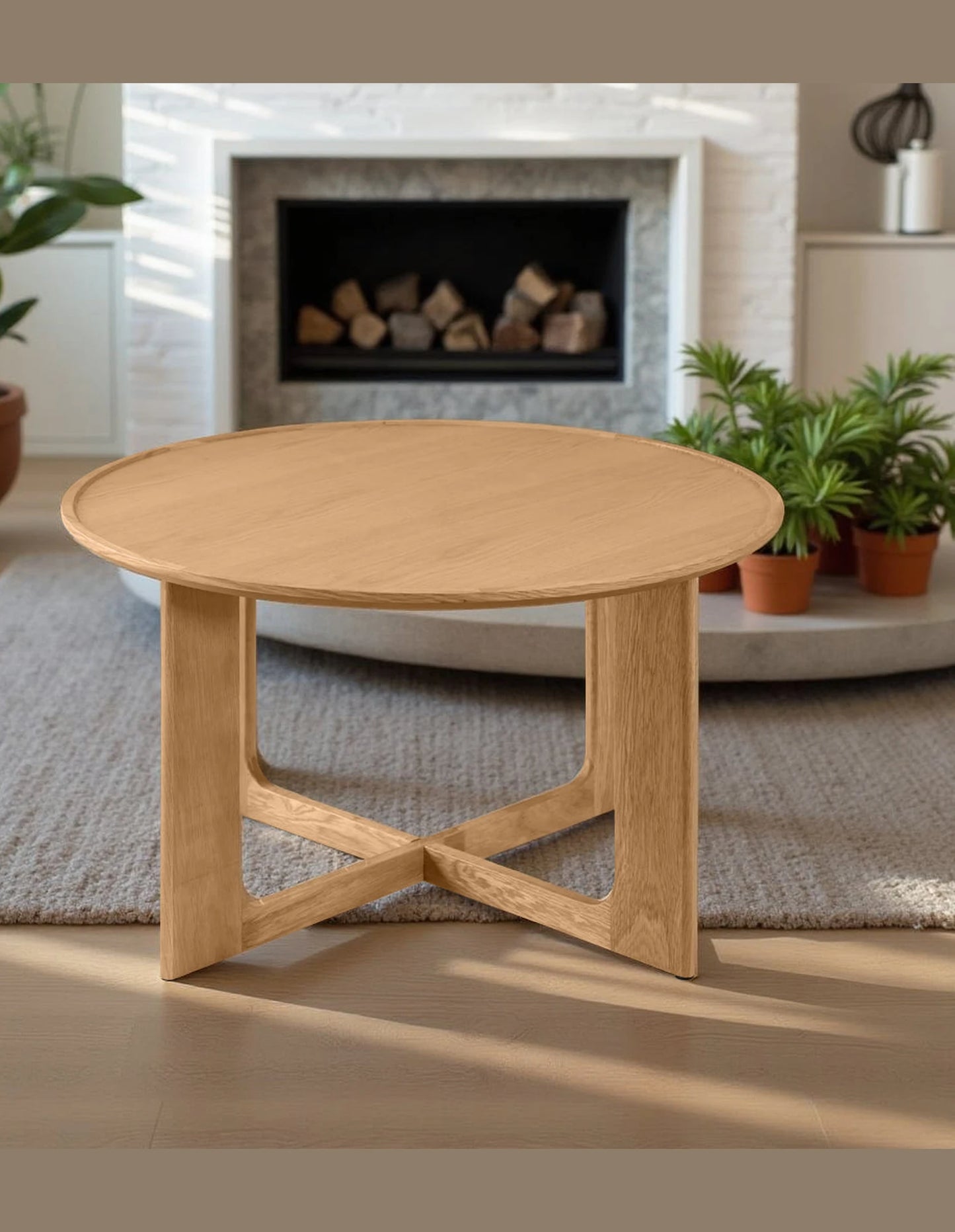 Sverre Oak Round Coffee Table 80cm