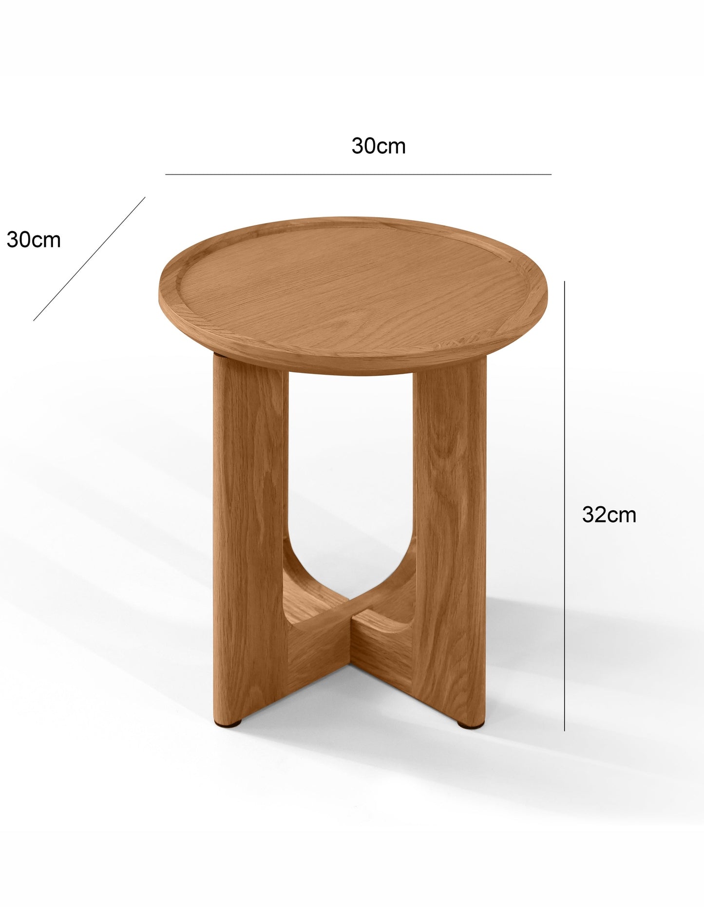 Sverre Oak Side Table Small 30cm