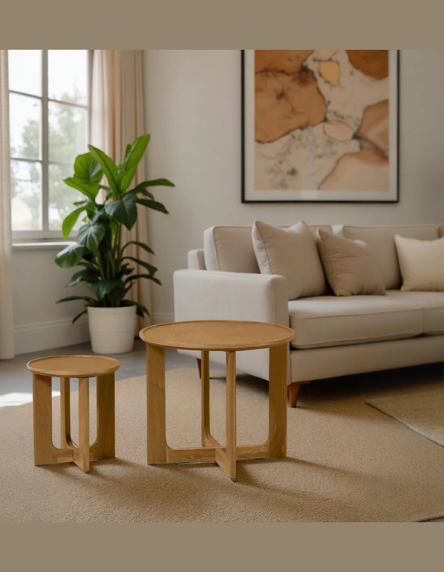 Sverre Oak Side Table Large 50cm
