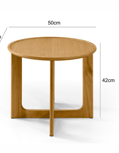 Sverre Oak Side Table Large 50cm
