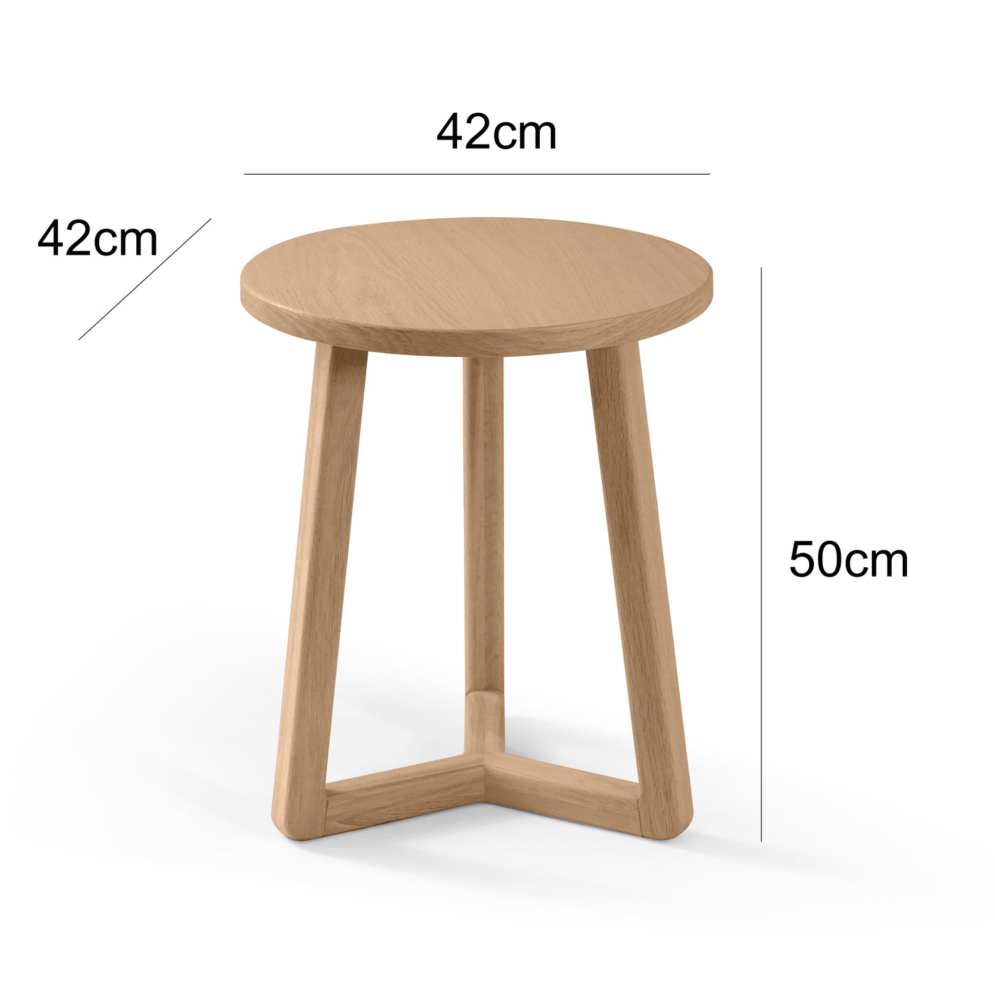 Christopher Oak Side Table 42cm