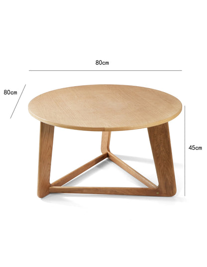 Andreas Oak Triangle Leg Coffee Table 80cm