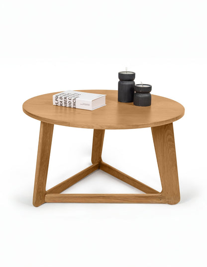 Andreas Oak Triangle Leg Coffee Table 80cm
