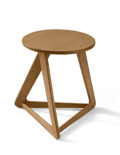 Andreas Oak Designer Sofa Side Table 42cm
