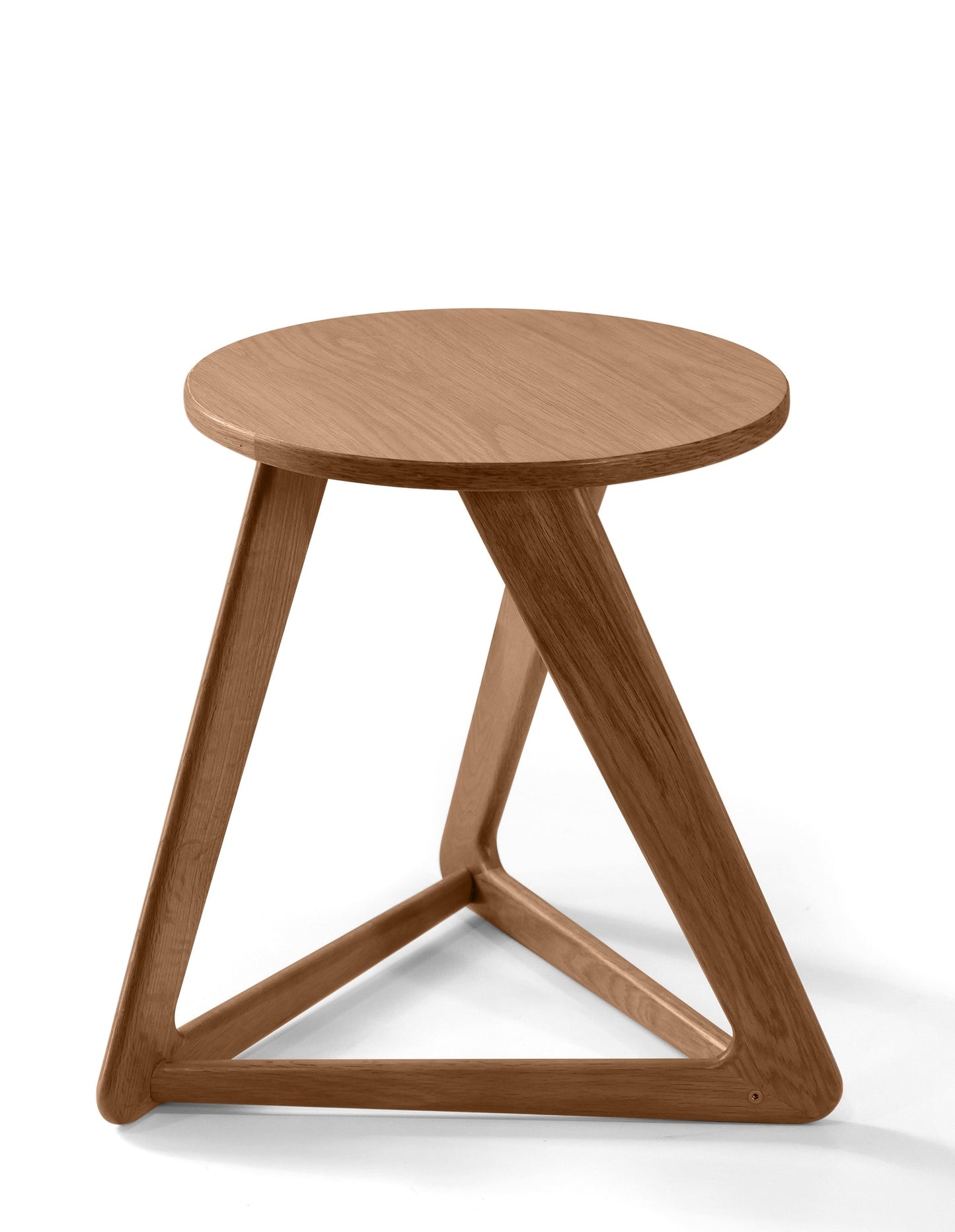 Andreas Oak Designer Sofa Side Table 42cm