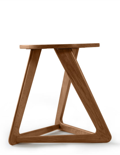 Andreas Oak Designer Sofa Side Table 42cm