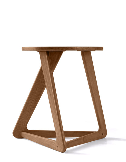 Andreas Oak Designer Sofa Side Table 42cm