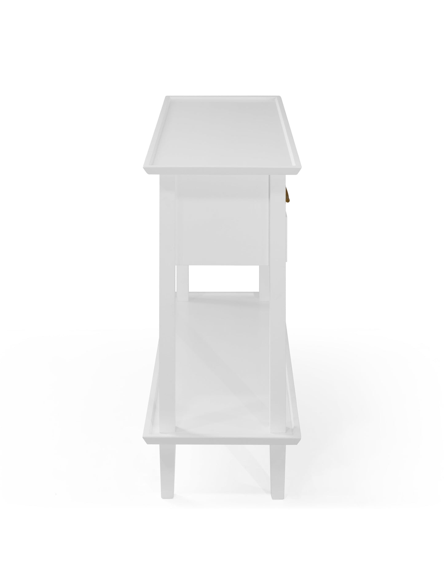 Amber Hamptons 2 Draw White Console w/Brass Handle 120 cm