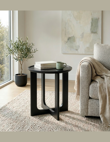 Sverre Side Table 40 cm Black