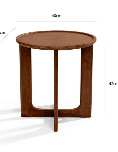 Sverre Side Table 40 cm Walnut