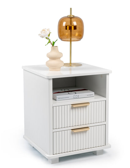 Ingrid Bedside Table 45 x 45 cm White