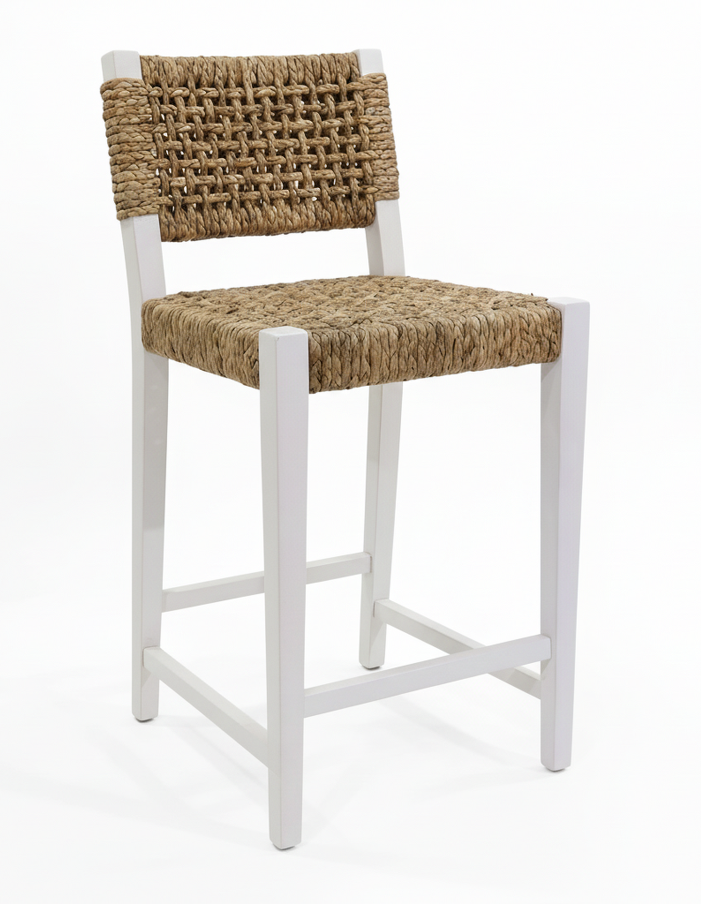 Oliver Coastal Counter Chair w/ Back White