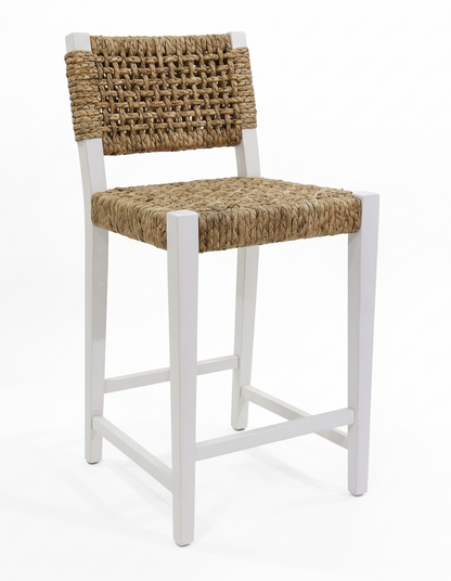 Oliver Coastal Counter Chair w/ Back White