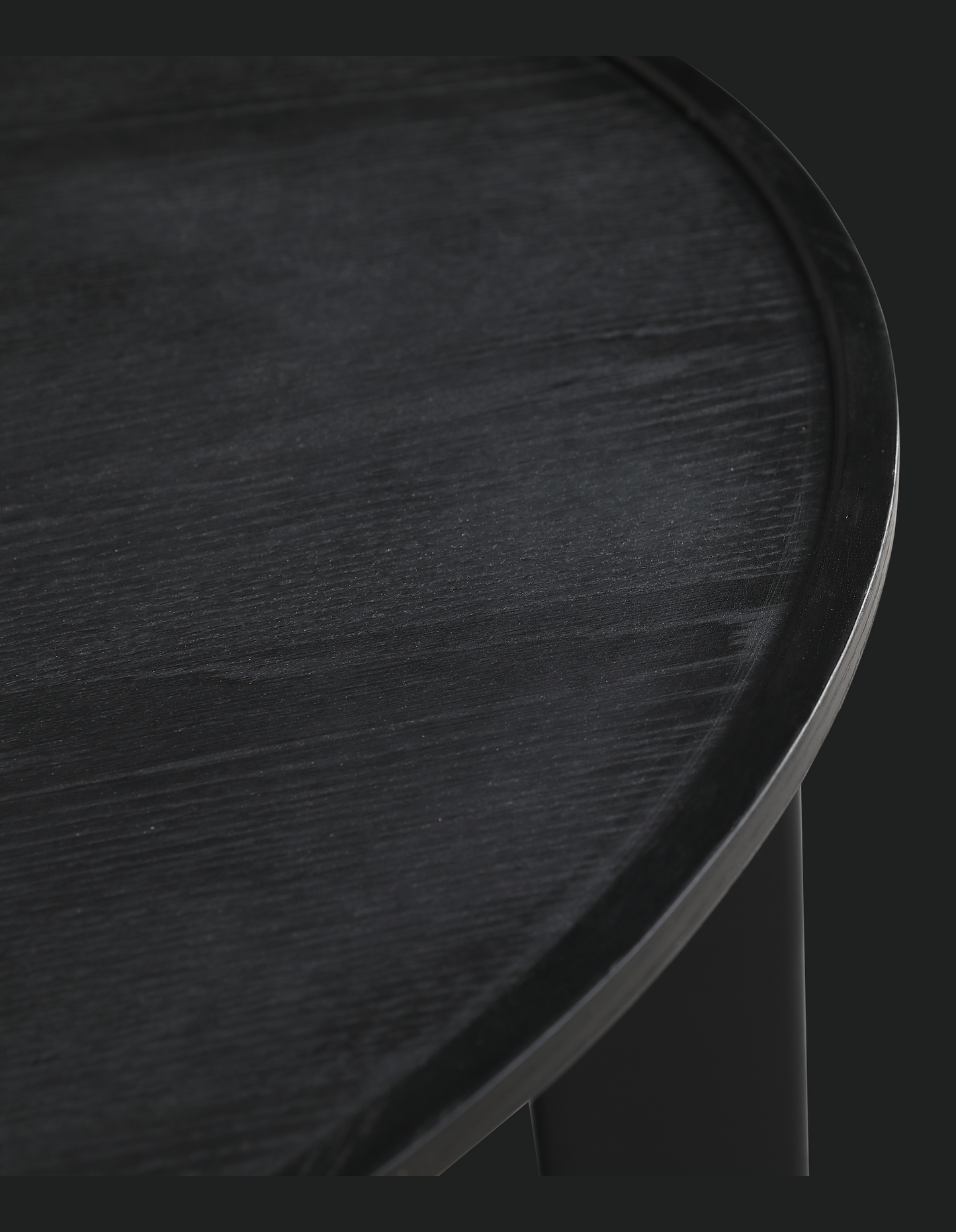 Sverre Round Coffee Table 80 cm Black