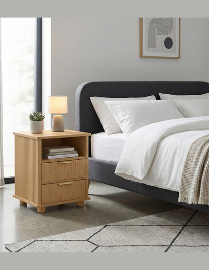 Ingrid Bedside Table 45 x 45 cm Natural