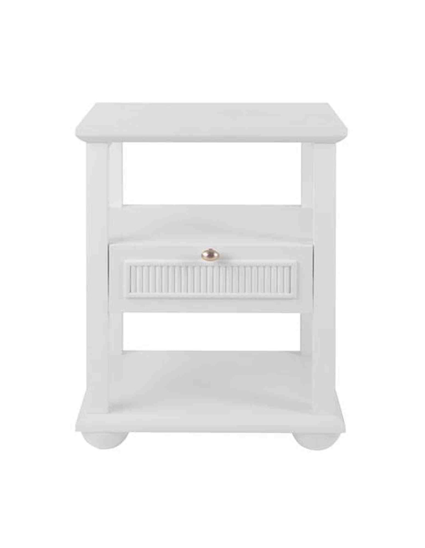 New Hamptons Side Table 50 cm White