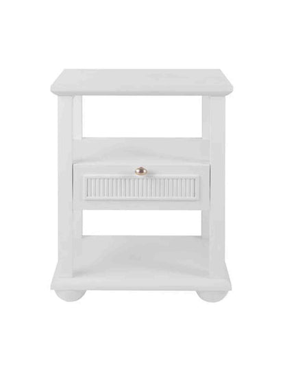 New Hamptons Side Table 50 cm White