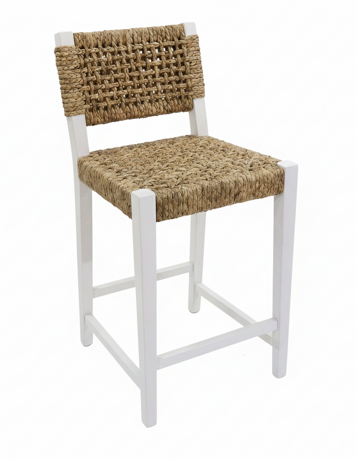 Oliver Coastal Counter Chair w/ Back White