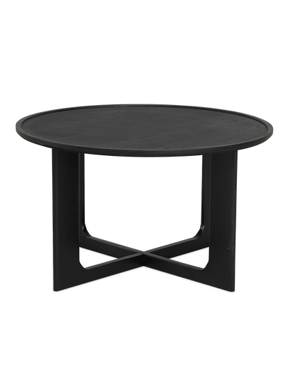 Sverre Round Coffee Table 80 cm Black