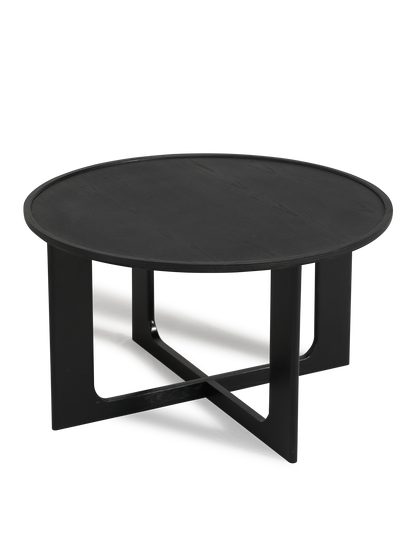 Sverre Round Coffee Table 80 cm Black