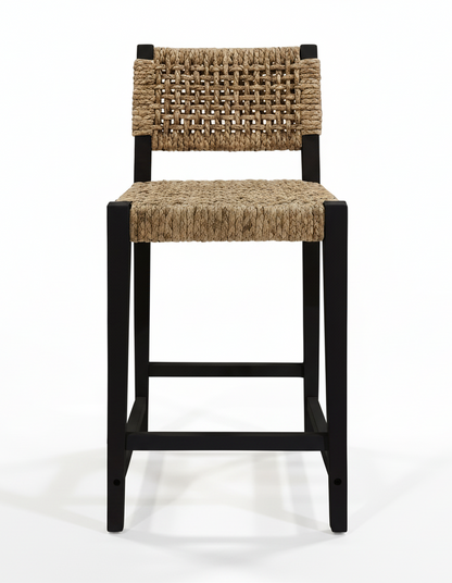 Oliver Coastal Counter Chair w/ Back Black